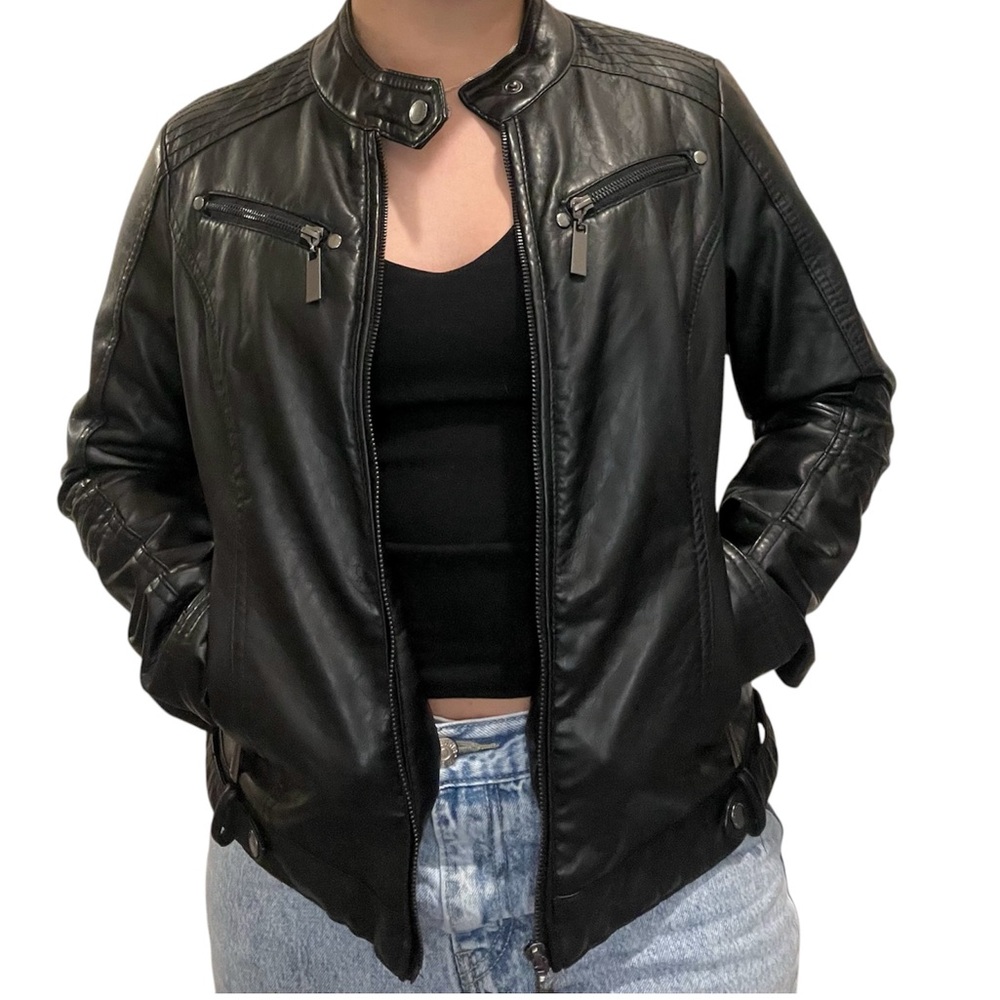 Faux Leather Biker Jacket